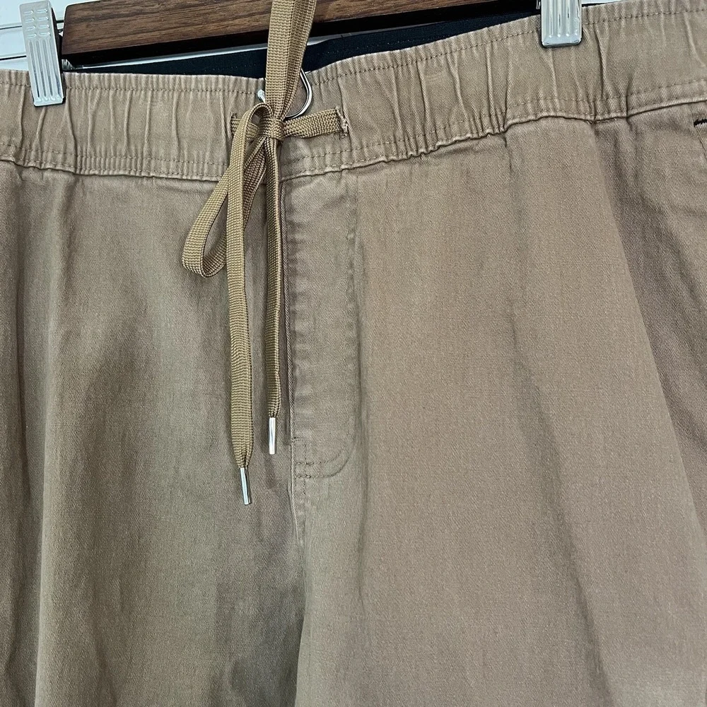 True Religion Joggers Mens Medium Khaki Cotton Tapered Fit Cargo Stretch
